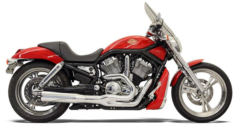 Bassani 1V18R Chrome Road Rage II B1 Power Exhaust System for V-Rod 02-05 Bassani 1V18R Chrome Road Rage II B1 Power Exhaust System for V-Rod 02-05