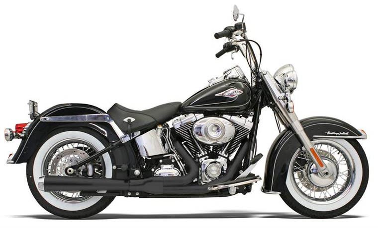 Bassani 12121J Black Long Road Rage 2 into 1 System for Softail 86-2017 Bassani 12121J Black Long Road Rage 2 into 1 System for Softail 86-2017