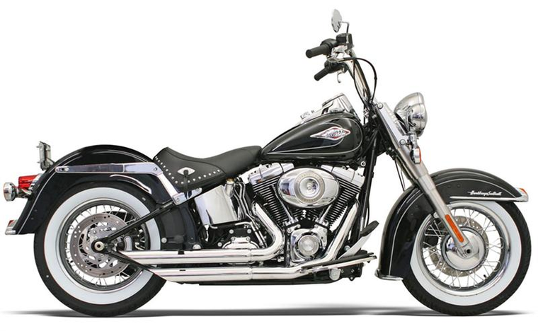 Bassani 12113B Pro-Street Slash Cut Chrome Softail System Bassani 12113B Pro-Street Slash Cut Chrome Softail System
