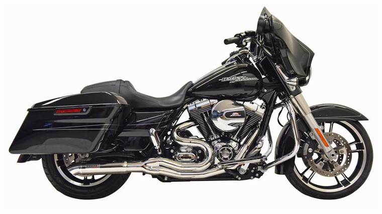 Bassani 1F68C Mid-Length 2:1 Chrome Hot Rod Turnout for 2007-2016 Bagger Megaphone Muffler Bassani 1F68C Mid-Length 2:1 Chrome Hot Rod Turnout for 2007-2016 Bagger Megaphone Muffler