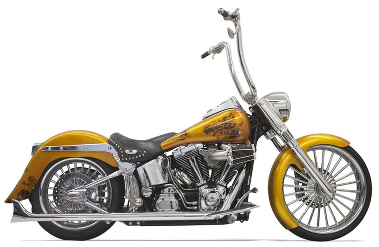 Bassani 1S26E-30 Chrome True Duals w/30in. Long Fishtail Mufflers for Softail Bassani 1S26E-30 Chrome True Duals w/30in. Long Fishtail Mufflers for Softail