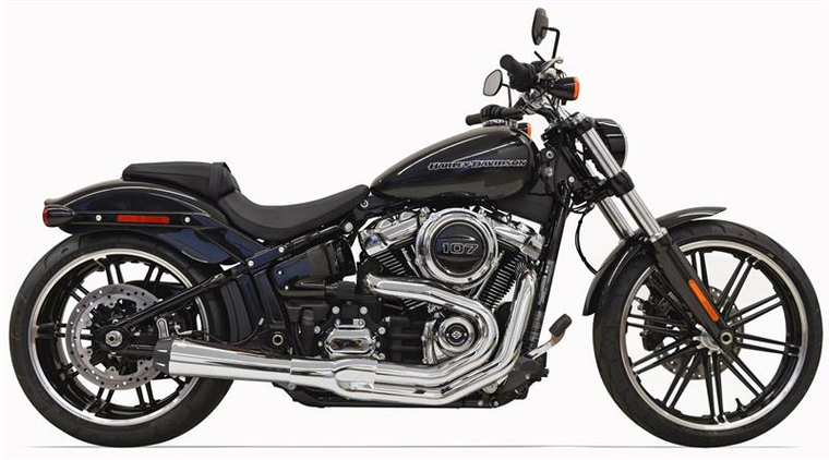 Bassani 1S62R Road Rage Chrome for 2018-21 Softail Breakout and 2018-20 Fat Boy Bassani 1S62R Road Rage Chrome for 2018-21 Softail Breakout and 2018-20 Fat Boy