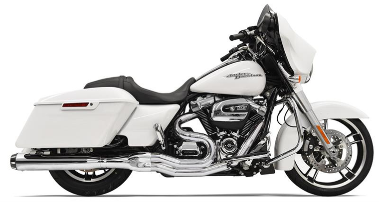 Bassani 1F58R Chrome Road Rage 2into1 System w/4" Straight Muffler for 2017-2024 Bagger Bassani 1F58R Chrome Road Rage 2into1 System w/4" Straight Muffler for 2017-2024 Bagger