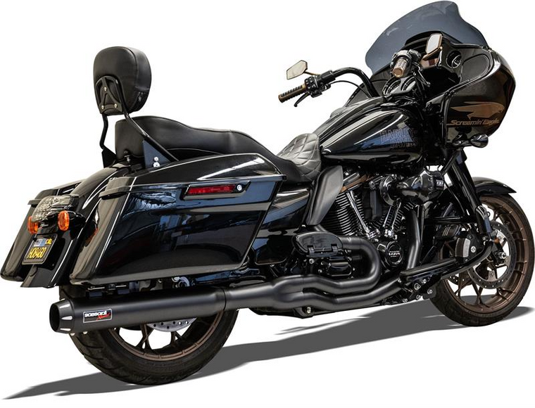 Bassani 1F58RB Black Road Rage 2:1 4" straight Cat Delete Exhaust 17-25 M8 FL Touring Glide Bassani 1F58RB Black Road Rage 2:1 4" straight Cat Delete Exhaust 17-25 M8 FL Touring Glide