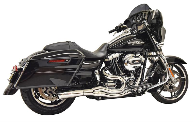 Bassani 1F62C Mid-Length Road Rage Chrome for 2007-2016 Bagger Megaphone Muffler