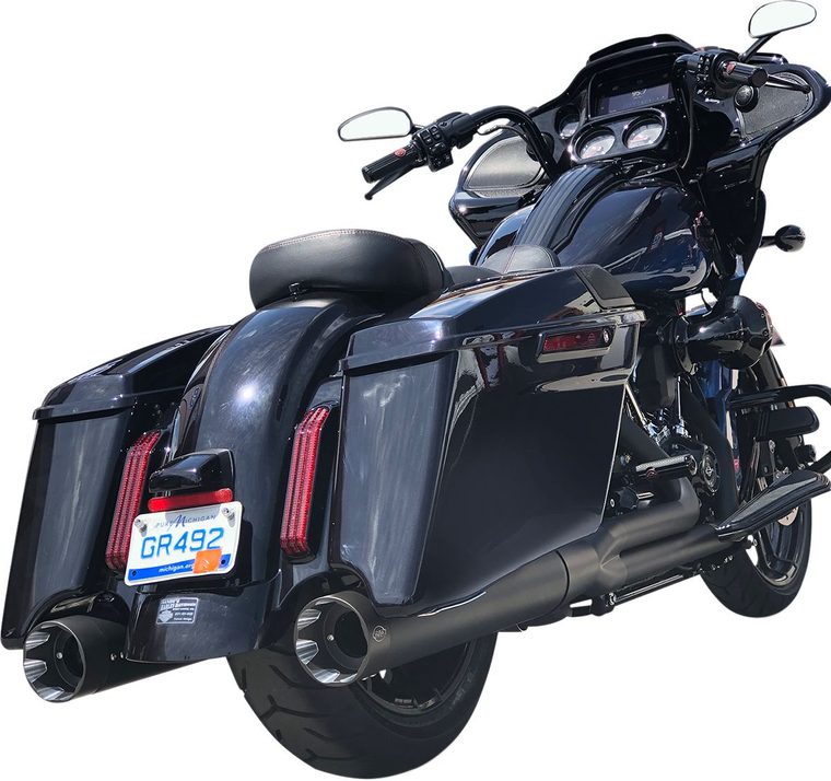 S&S 550-0831 Shadow Pipe For S&S Sidewinder 2 Into 1 In Black For Harley Davidson 2017-2024 M8 Touring Models S&S 550-0831 Shadow Pipe For S&S Sidewinder 2 Into 1 In Black For Harley Davidson 2017-2024 M8 Touring Models