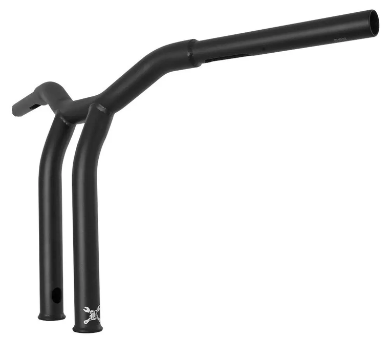 Burly B12-6052SB 12 in. Matte Black 1-1/4 in. Dominator Raked Handlebar Burly B12-6052SB 12 in. Matte Black 1-1/4 in. Dominator Raked Handlebar