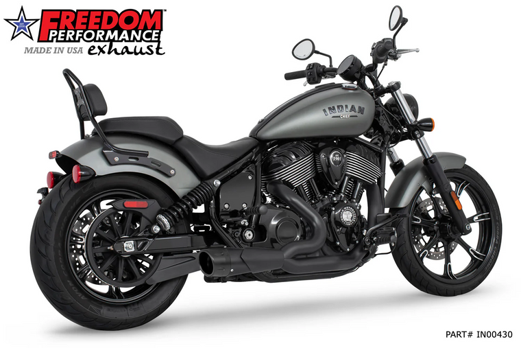 Freedom IN00430 2:1 Pitch Black Fluted Combat 4.5" shorty exhaust 21-25ᅠ Chief Super Bobber Sport Freedom IN00430 2:1 Pitch Black Fluted Combat 4.5" shorty exhaust 21-25ᅠ Chief Super Bobber Sport