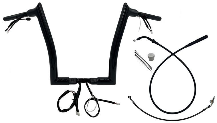 Fat Baggers 849914-B 14" EZ Install Wired Handlebars 1-1/2″ Pointed Top 24 FLTR Road Glide 23 -24 CVO Roadgldie FLTRXSE FBI