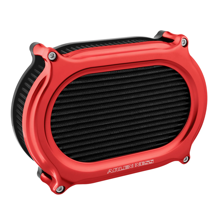 Arlen Ness 600-210 Red Stage 2 Oval Upgrade Air Filter 24-25 M8 Touring