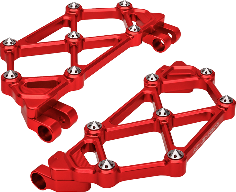 Arlen Ness 410-049 Red Diamond Mini Floorboards 99-25 FL Touring  Bagger