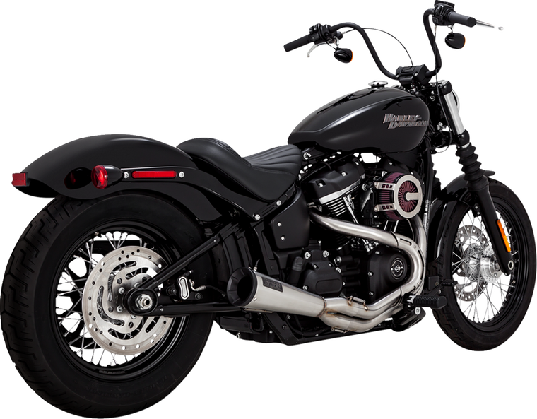 Vance 27323 Brushed 2:1 Upsweep Exhaust M8 Softail 18-25
