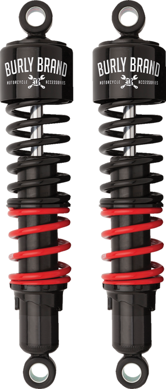 Burly B28-1256 Stiletto Shock  13" Black/Red Harley Touring 14-25 FL Burly B28-1256 Stiletto Shock  13" Black/Red Harley Touring 14-25 FL