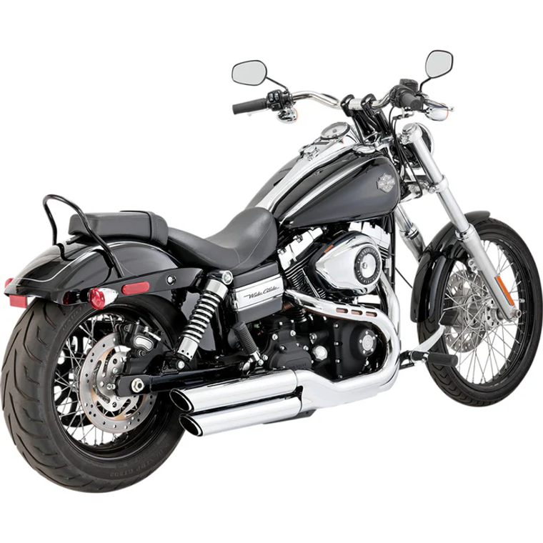 Vance & Hines 16845 3" Round Twin Slash Slip-On Mufflers - Chrome Vance & Hines 16845 3" Round Twin Slash Slip-On Mufflers - Chrome