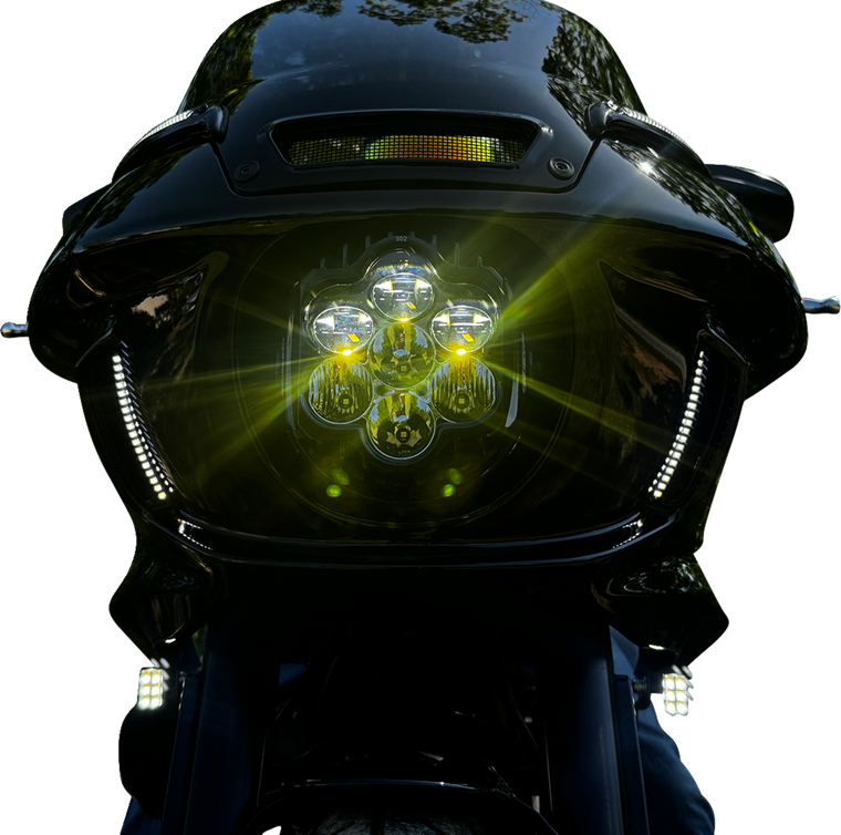 Custom Dynamics SD2-LRST-W Shark Demon 2 Headlight Softail Low Rider ST