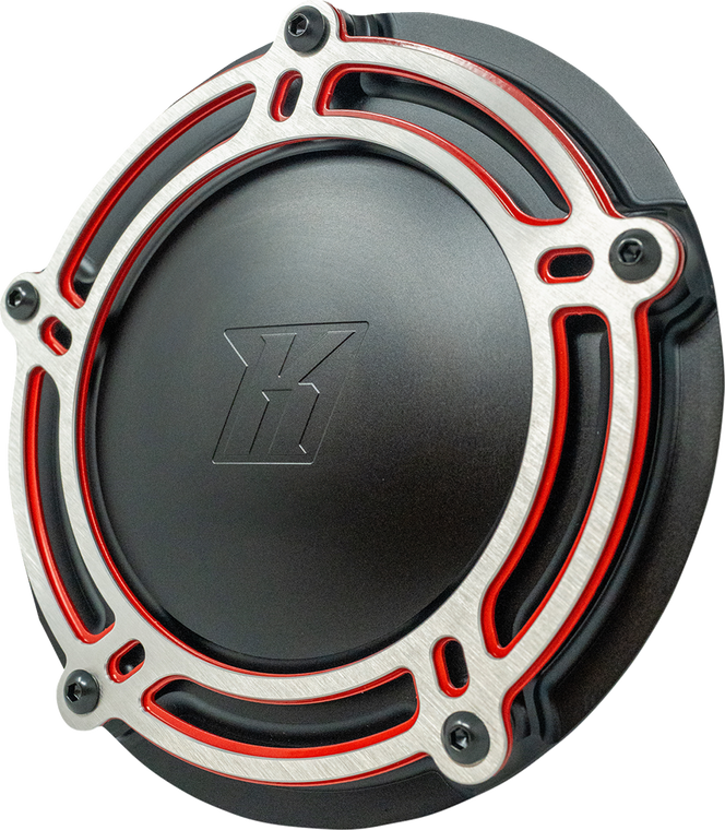 Kodlin K25409-RL NXL Redline Derby Cover Black Red M8 Harley