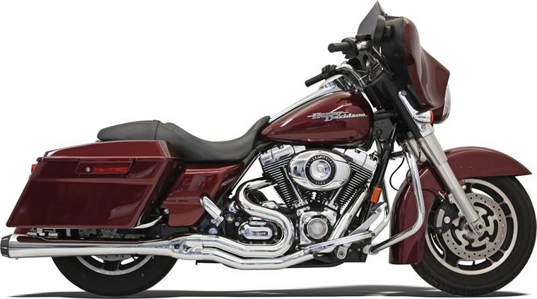 Bassani FLH-767 Chrome Mega Power 2:1 Full Exhaust FL 09-16