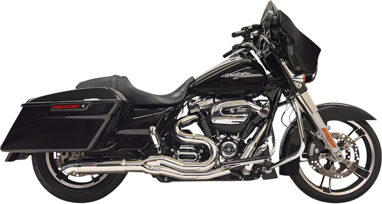 Bassani 1F88C 2:1 Mid Length Chrome Turnout Hot Rod Exhaust M8 FL 17-26 bagger Road Street Ultra Glide