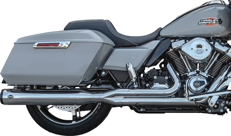 S&S 550-1168 2:1 GNX Chrome Race Full Exhaust M8 Fl Road Street Glide 17-25