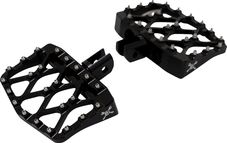 Burly B13-1019B MX-Evolution Mini Floorboards Black Low Rider Breakout Bob Softail