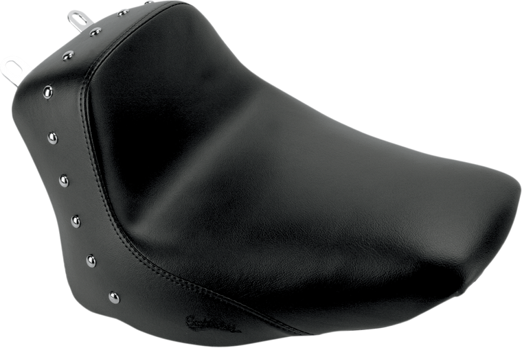 Saddlemen 806-15-0011 Heels Down Solo Seat  Studded Black FLSTN & FLSTC