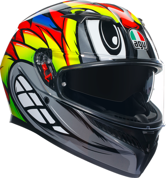 AGV 2118381004012XL K3 Birdy 2.0 Helmet - Birdy 2.0 Gray/Yellow/Red XL