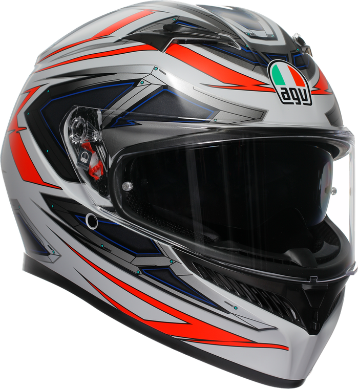 AGV 2118381004-020-XL K3 Space Helmet - Space Matte White/Red Fluo XL
