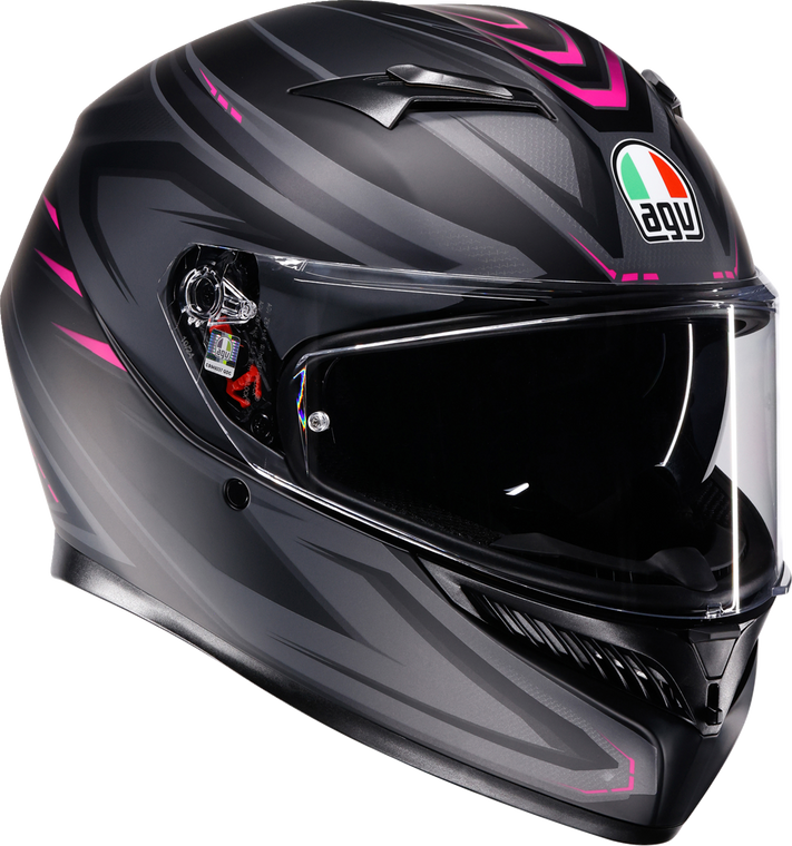 AGV 2118381004-025-S K3 Syth Helmet - Syth Matte Black/Pink Small