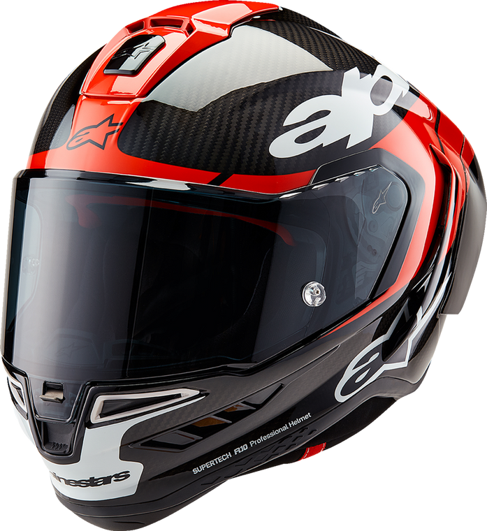 ALPINESTARS 8200324-1363-M Supertech R10 Element Helmet - Element Carbon/Red/White Medium
