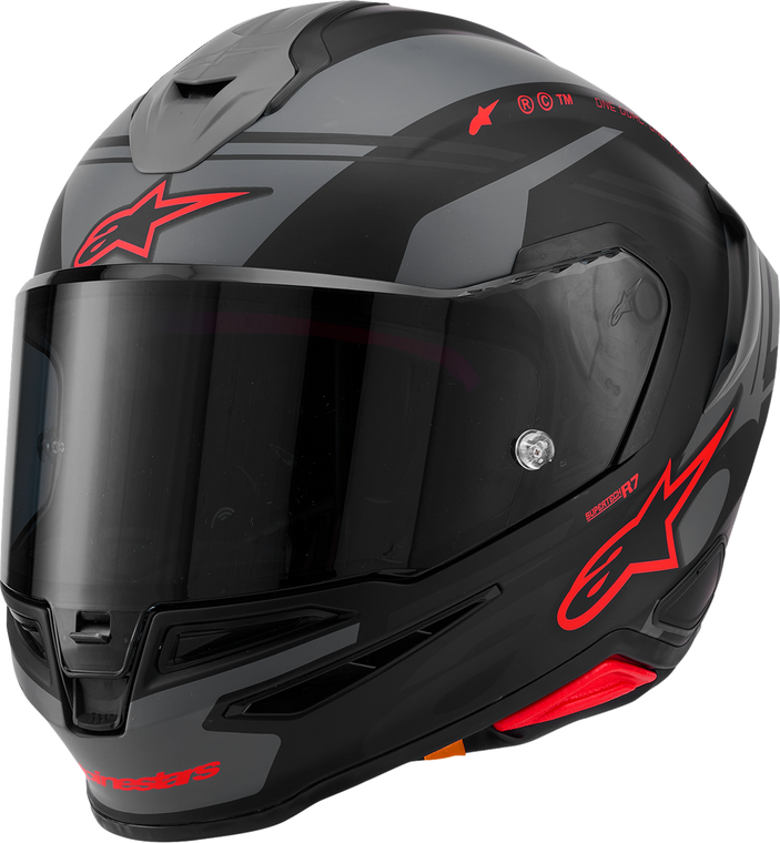 ALPINESTARS 8203426-1653-M Supertech R7 A-Core Helmet - 22.06 A-Core Matte Black/Gray/Red Medium