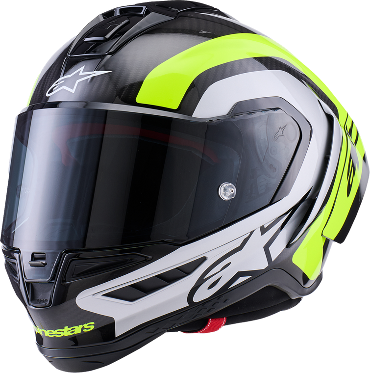 ALPINESTARS 8203926-1699-XL Supertech R10 Arius Helmet - 22.06 Arius Gloss Black/Silver/Yellow Fluo XL