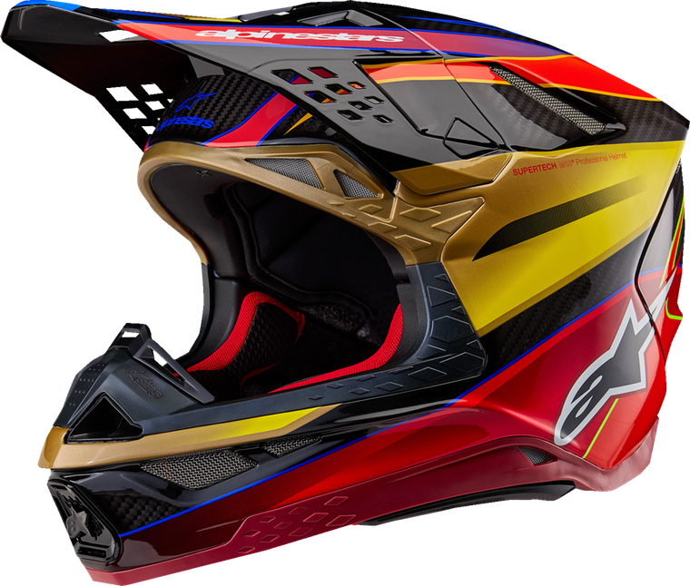 ALPINESTARS 8301223-5938-M Supertech M10 Era MIPS® Helmet - Era MIPS® Gloss Gold/Yellow/Rio Red Medium
