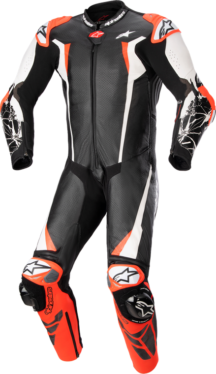 ALPINESTARS 3156323123154 Racing Absolute v2 1-Piece Leather Suit - Black/White/Red Fluo US 44 / EU 54