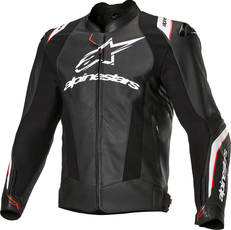 ALPINESTARS 3100325-12-52 Missile v3 Ignition Leather Jacket - Black/White US 42 / EU 52