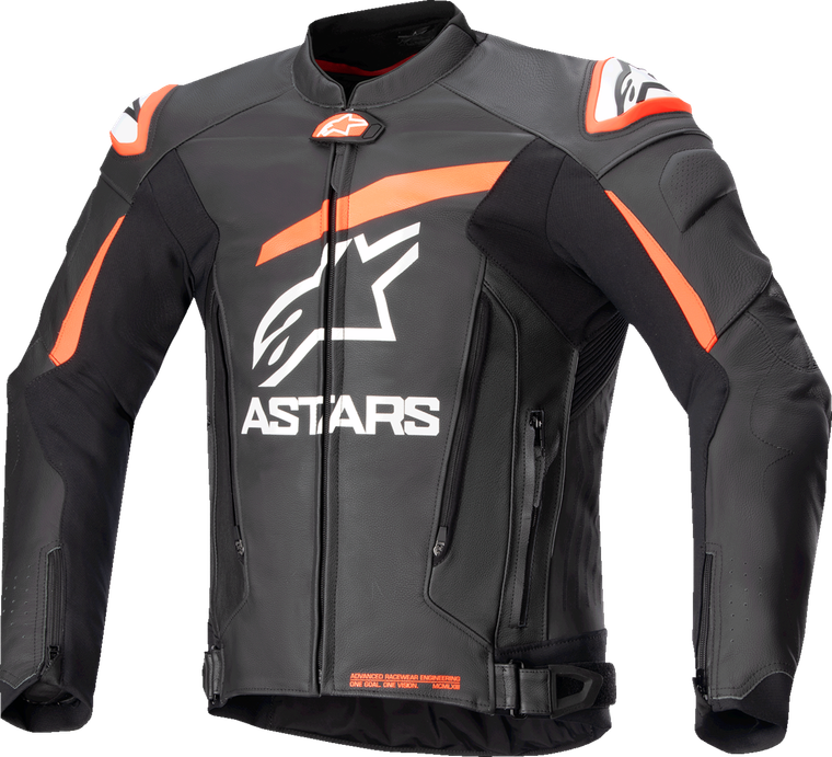 ALPINESTARS 3100524-1321-50 GP Plus v4 Leather Jacket - Black/Red Fluo/White US 40 / EU 50