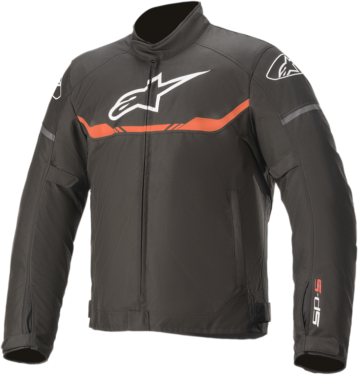 ALPINESTARS 3200120-1030-S T-SP S Waterproof Jacket - Black/Red Fluo Small