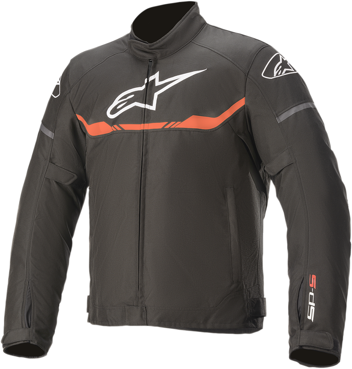 ALPINESTARS 3200120-1030-2X T-SP S Waterproof Jacket - Black/Red Fluo 2XL