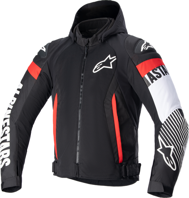 ALPINESTARS 3306423-1231-L Zaca Air Jacket - Black/White/Red Fluo Large