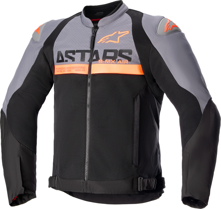 ALPINESTARS 3306523-914-4XL SMX Air Jacket - Dark Gray/Black/Orange Fluo 4XL