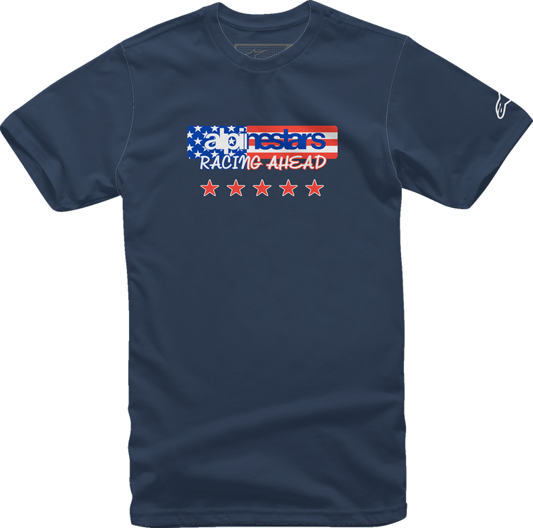 ALPINESTARS 12137261070M USA Again T-Shirt - Navy Medium