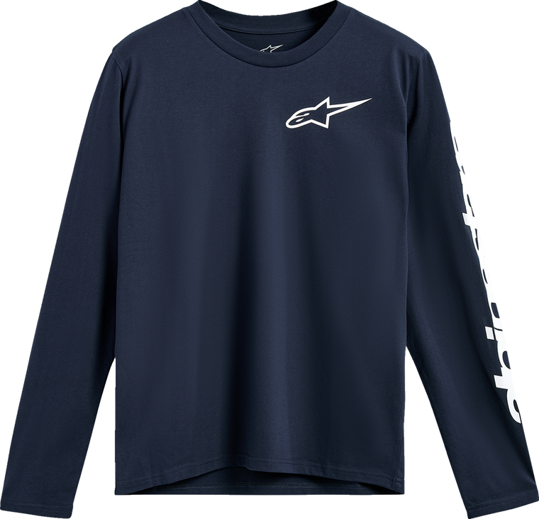 ALPINESTARS 1235-74100-70-2X Trackside Long-Sleeve CSF T-Shirt - Navy 2XL