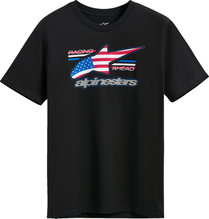 ALPINESTARS 1235-72365-1017-2X National CSF T-Shirt - Black/USA 2XL