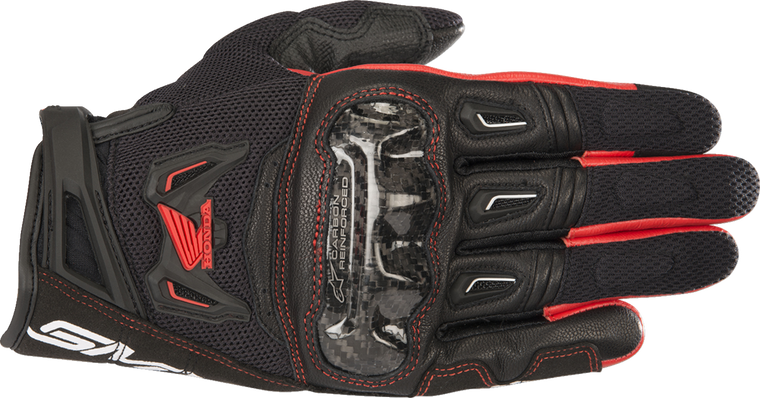 ALPINESTARS 3567818-13-S Honda SMX-2 Air Carbon V2 Gloves - Black/Red Small