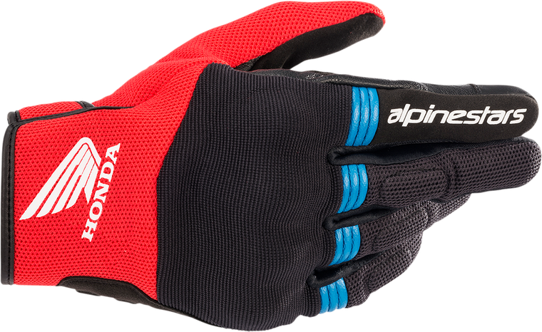ALPINESTARS 3568321-1317-XL Honda Copper Gloves - Black/Bright Red/Blue XL