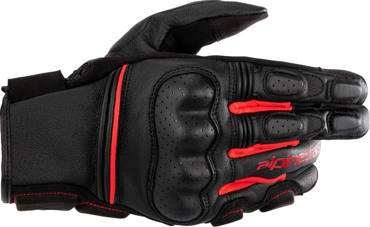 ALPINESTARS 3501723-1303-XL Phenom Leather Gloves - Black/Bright Red XL