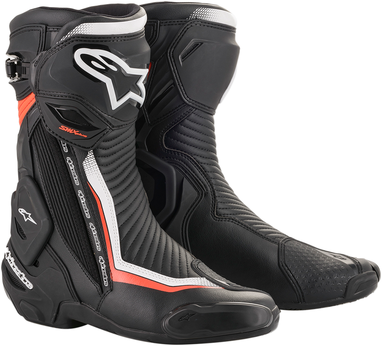 ALPINESTARS 2221019-1231-46 SMX Plus Boots - Black/White/Red Fluorescent US 11.5 / EU 46