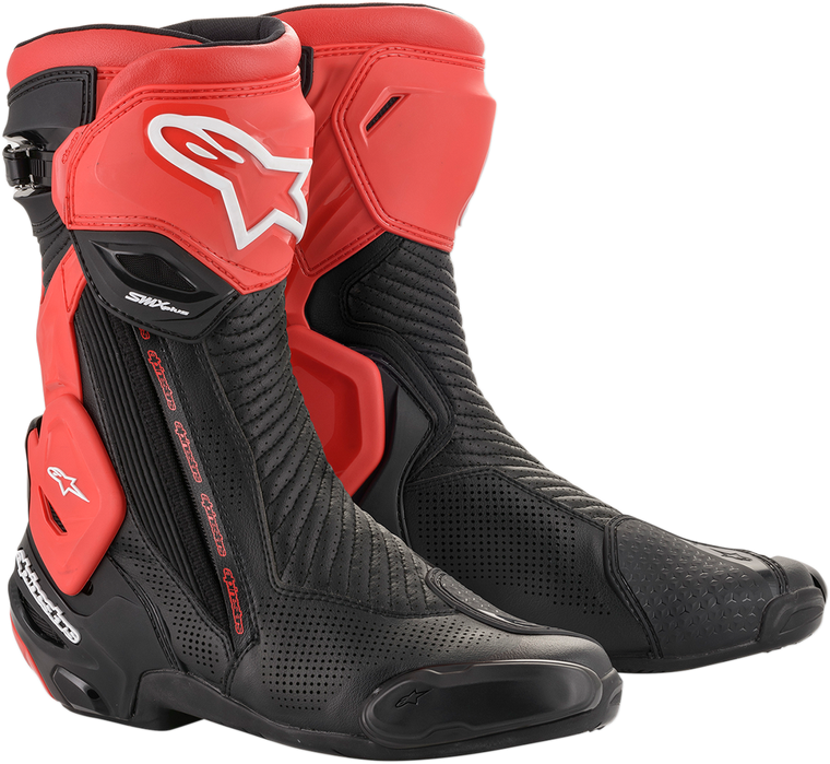 ALPINESTARS 2221119-13-45 SMX Plus Vented Boots - Black/Red US 10.5 / EU 45