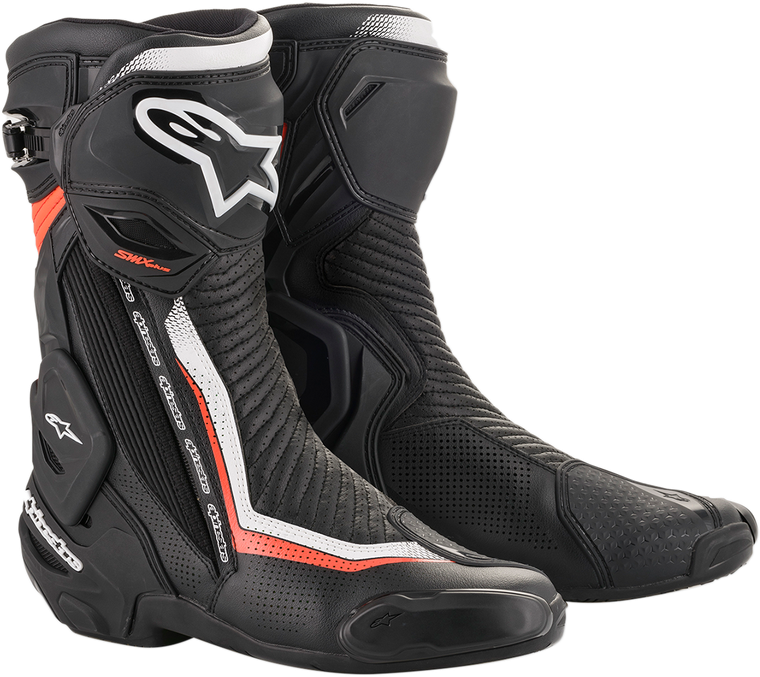 ALPINESTARS 2221119-1231-47 SMX Plus Vented Boots - Black/White/Red US 12 / EU 47
