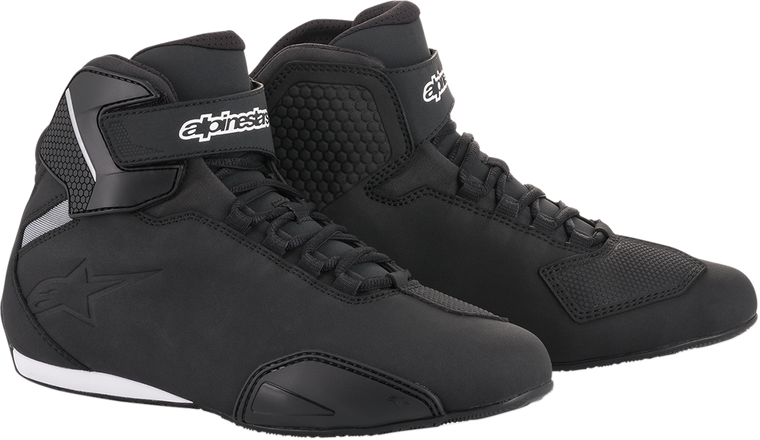 ALPINESTARS 25155181085 Sektor Shoes — Abrasion Resistant/Hook and Loop/Removable Anatomic Footbed - Black US 8.5 / EU 41