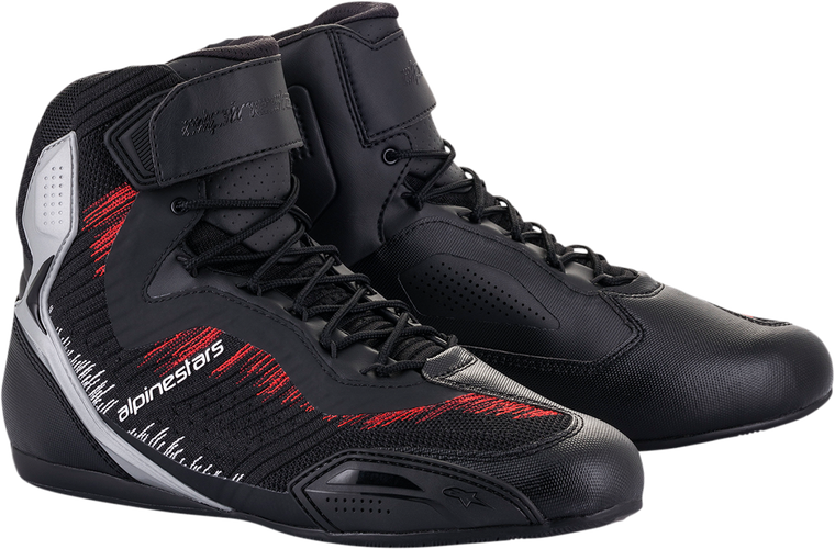 ALPINESTARS 2510319193014 Faster-3 Rideknit® Shoes - Black/Silver/Red US 14 / EU 48